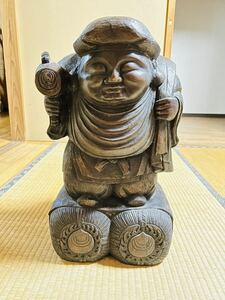 大黒さま 木彫 江戸時代 23kg 重たいです