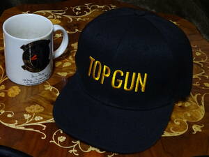 米軍納入工場製 復刻ビンテージ トップガン インストラクター ボール キャップ TOPGUN 帽子 黒 少数生産