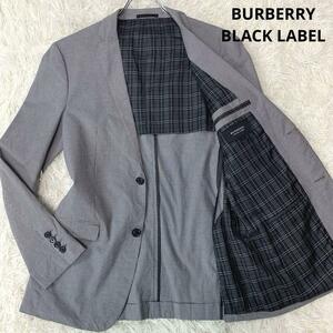  редкий L* Burberry Black Label [ tailored jacket ]noba проверка серебристый жевательная резинка стрейч книга@ порез перо .. одиночный 2B summer BURBERRY