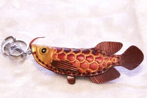 龍魚 キーホルダー/Keychain/赤金カラー フィギュア　追加OK！かわいいかっこいい