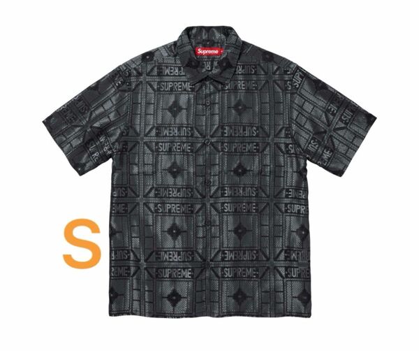 Supreme Tray Jacquard S/S Shirt Black S