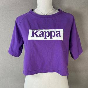 YT1575 Kappa カッパ ショート丈 ワイドシルエット Tシャツ Mサイズ 半袖 パープル ダンス ヨガ ジム トレーニング フェニックス