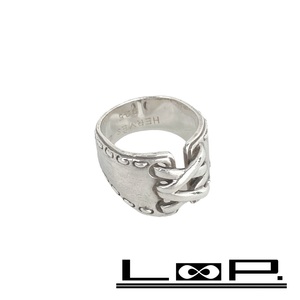 # прекрасный товар # Hermes двойной Mexico кольцо кольцо аксессуары серебряный SV #49 [138034]
