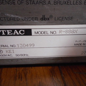 TEAC ティアック R-888X 3ヘッドカセットデッキ オートリバース Dolby B＆C/dbx JUNKの画像8