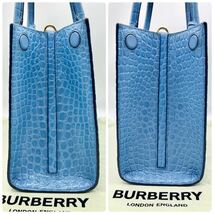 1円〜現行品 BURBERRY バーバリーミニ フランシス ハンドバッグ ショルダーバッグ 2way クロコ型押し_画像4