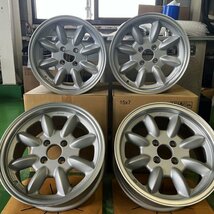 送料無料!! ロードスター ドリフト カスタム 15×7J +20 PCD 100 4穴 CB 73.1 15インチ 6.5kg 新品 ホイール 4本 WR110 シルバー_画像5