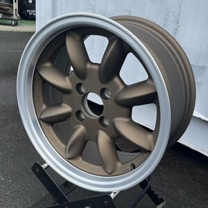 送料込み!! 即納!! 2本セット 15インチ 7J+20 PCD100 4穴 ハブ径73.1 新品 ホイールセット 旧車 ドリフト カスタム トレーラー ブロンズ