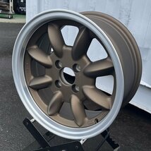 在庫残りわずか!! 15×7J +20 PCD 100 4H 4穴 CB 73.1 新品 ホイール 4本セット 15インチ ｂB コペン 軽自動車 ドリフト WR110 ブロンズ_画像6