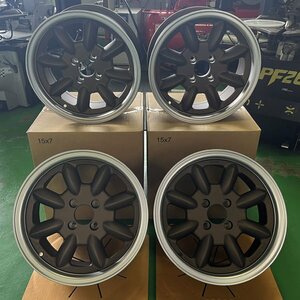 在庫残りわずか!! 15×7J +20 PCD 100 4H 4穴 CB 73.1 新品 ホイール 4本セット 15インチ ｂB コペン 軽自動車 ドリフト WR110 ブロンズ