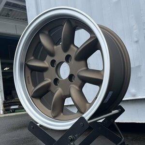 在庫残りわずか!! 15×7J +20 PCD 100 4H 4穴 CB 73.1 新品 ホイール 4本セット 15インチ ｂB コペン 軽自動車 ドリフト WR110 ブロンズ