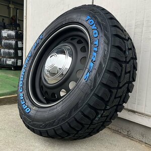 トーヨー オープンカントリー RT ハイエース 200系 215/65R16C 車検対応 16インチ タイヤホイールセット 4本 D-STEEL ホワイトレター