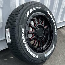 純正車高対応!! ヨコハマ パラダ PA03 ハイエース レジアスエース 200系 16インチ 215/65R16 タイヤホイール4本セット ホワイトレター_画像6