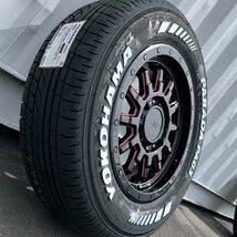 ホワイトレター仕様!! ヨコハマ パラダ PA03 16インチ 215/65R16 タイヤホイール 4本セット ハイエース 200系 ドレスアップ 純正車高対応_画像3