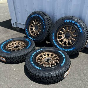 即納可!! ジムニー 新品 タイヤホイール4本セット JB JA リフトアップ クロカン 185/85R16 16インチ TOYO OPENCOUNTRY RT ホワイトレター