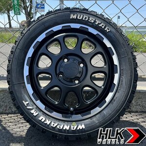 純正車高可!! 14インチ 4.5j 155/65R14 新品 タイヤホイールセット 4本 MUDSTAR ワンパク ハイゼット トラック ジャンボ カーゴ オフロード