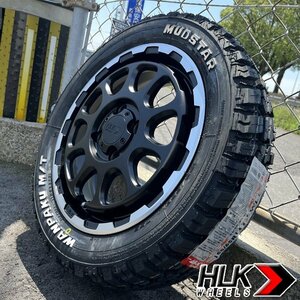 エブリイ ワゴン バン キャリイ ハスラー 14インチ 4.5j 155/65R14 タイヤホイール 4本セット マッドスター リフトアップ ホワイトレター