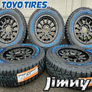 5本セット!! ジムニー 16インチ 5.5j 5穴 185/85R16 新品 タイヤホイールセット TOYO オープンカントリー JB64 JB23 JA11 スペア 背面用