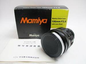 《ジャムルK》 hc0508-16◆送料無料◆ MAMIYA MAMIYA-SEKOR 100mm F2.8 レンズ マミヤプレス レンズフード欠品 箱付