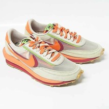 【NIKE/Sacai】LDWAFFLE sacai CLOT US10.5 スニーカー DH1347-100 ORANGE BLAZE-DEEP RED【売切り】_画像3