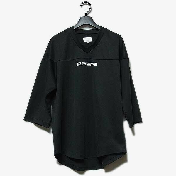 【シュプリーム/Supreme】Vネック スポーツシャツ M寸 ブラック 7分袖
