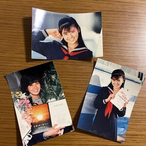  Minamino Yoko life photograph 3 pieces set!ske van .. sailor suit .