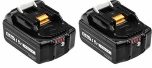 送料無料 新品2個 マキタ互換バッテリー： マキタ18v バッテリーBL1860ｂ6.0ah