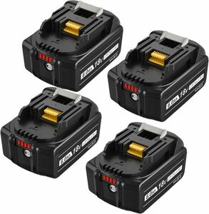  free shipping new goods 4 piece Makita interchangeable battery Makita 18v battery BL1860b6.0ah