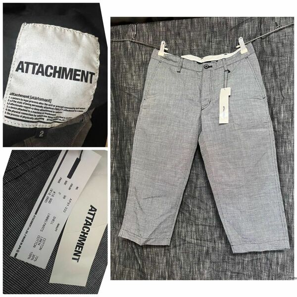 未使用 定価19800円 ATTACHMENT コットンリネンパンツ　2 M