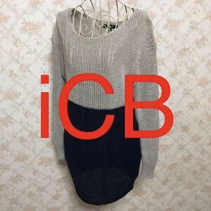 ★iCB/アイシービー★極美品★長袖カットソー.ニネンセーターM.9号