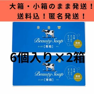 【85g×12個セット】牛乳石鹸青箱 COW 6個入×2箱セット 化粧石鹸 カウブランド 固形石鹸 石けん ジャスミン調の花の香り