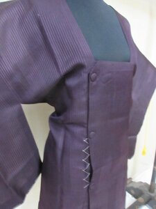 1 jpy superior article silk road line put on Japanese clothes coat Japanese clothes . summer thing purple . plain high class single . length 80cm.63cm[ dream job ]***