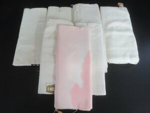 中古 着物 リメイク 洗い張り 長襦袢 7点まとめて 縮緬 アンティーク 和装 和服 和柄 古布 お稽古 お茶会【夢職】★★★