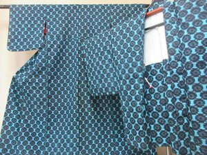 1 jpy superior article tree cotton ensemble kimono Japanese clothes for man Kurume . Indigo . type . Japanese clothes Japanese clothes . what .... length 149cm.60cm * excellent article *[ dream job ]****