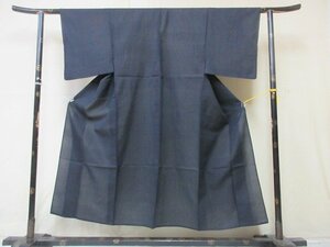 1円 良品 正絹 長着 着物 夏紬 夏物 男性用 和装 和服 アンティーク 大正ロマン 縞 単衣 身丈140cm 裄64cm【夢職】★★★