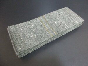 1 jpy superior article silk man's obi for man Japanese clothes Japanese clothes antique grey . what ... high class stylish kimono small articles length 424cm[ dream job ]***