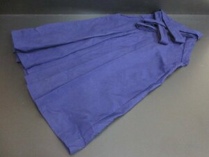 1円 良品 化繊 無地 紐下90.5cm 和装 紺 式典 和装 和服 無地 巫女 法衣 法要袴 行灯袴【夢職】★★★