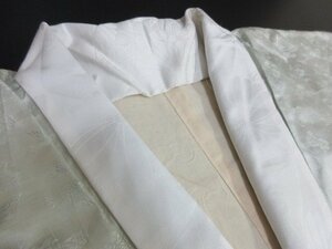 1円 中古 正絹 長襦袢 縮緬 式典 和装 和服 アンティーク 大正ロマン 吹き寄せ おしゃれ 袷 身丈130cm 裄62cm【夢職】★★★