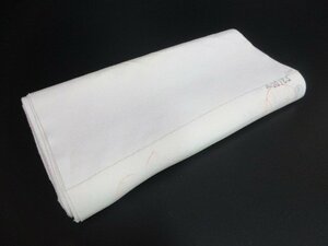 1円 良品 正絹 浜ちりめん 着尺 和装 白 無地 高級 反物 未使用【夢職】★★★