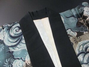 1 иен хорошая вещь натуральный шелк длинное нижнее кимоно мужской японский костюм античный Taisho роман Tang лев высококлассный . симпатичный . длина 131cm.64cm[ сон работа ]***