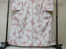 1円 良品 正絹 着物 紬 和装 和服 オリエンタル 花柄 菊 高級 袷 身丈151cm 裄64cm ◆逸品◆【夢職】★★★★_画像5