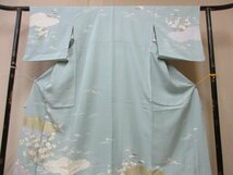 1円 良品 正絹 着物 訪問着 縮緬 式典 和装 和服 雲 鹿の子 花柄 四季花 高級 袷 身丈157cm 裄65cm ◆逸品◆【夢職】★★★★_画像5