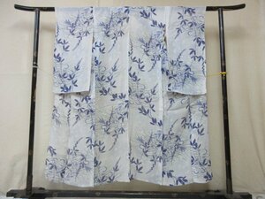 1 jpy used silk kimono fine pattern . summer thing Japanese clothes Japanese clothes antique Hagi autumn .. flower high class single . length 140cm.62cm[ dream job ]***