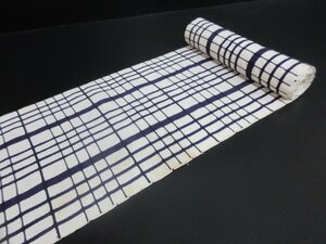 1 иен б/у натуральный шелк obi земля ткань японский костюм японская одежда эпонж рис . тканый .. белый фиолетовый .. все через рисунок длина 356cm[ сон работа ]**