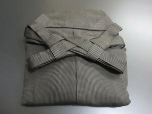 1 jpy used silk horse riding hakama for man antique tea color . type . Japanese clothes Japanese clothes cord under 81.5cm high class [ dream job ]***