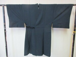 1円 良品 化繊 法衣 黒衣 御祭服 師衣 神主 神官 衣装 松栄法衣店 京都 装束 お寺 神社 無地 身丈108cm【夢職】★★★