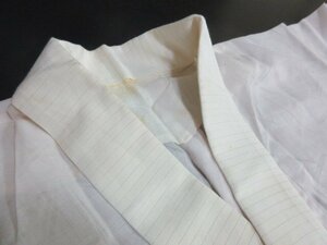 1円 良品 化繊 長襦袢 紗 夏物 式典 和装 和服 桃色 無地 枝葉 草花 おしゃれ 単衣 身丈133cm 裄65cm【夢職】★★★