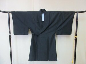 1円 良品 化繊 法衣 黒衣 紗 夏物 御祭服 師衣 神主 神官 衣装 川勝法衣店 京都 装束 お寺 神社 無地 身丈112cm【夢職】★★★