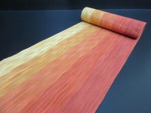 1 jpy superior article silk obi ground cloth Japanese clothes Japanese clothes pongee genuine cotton .. gradation .... all through pattern length 476cm[ dream job ]***