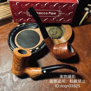 MUXIANG新品未使用 喫煙具 パイプ おまとめ 2点セット パイプ キセル まとめ 煙管 喫煙具 煙草 タバコ レトロ ビンテージ 収納付き