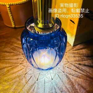 JFEIBLUE oil lantern kerosene lamp blue color wave shape glass glove for exchange gala slump shade circulation seiz calibre 6.6cm height 9cm width 8cm camp 